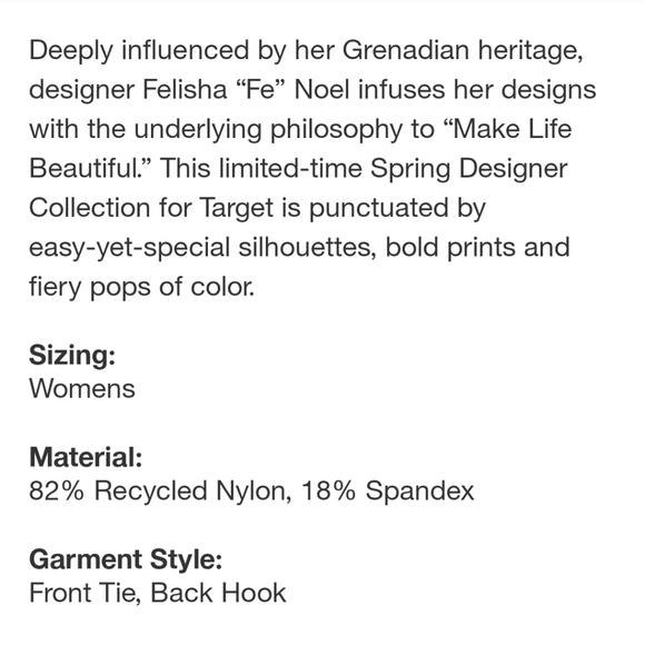 Fe Noel x Target Women's Feathered  Palm Print Bralette Bikini Top - Picture 8 of 16